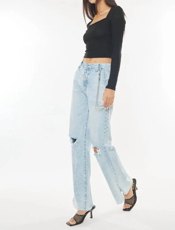 90S Flare Jean In Light Wash