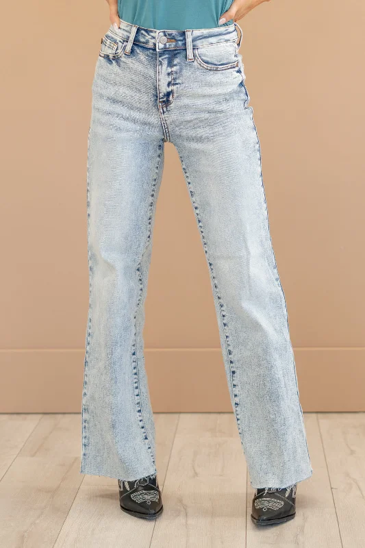 Judy Blue Jeans Brink High Rise Acid Wash Wide Leg