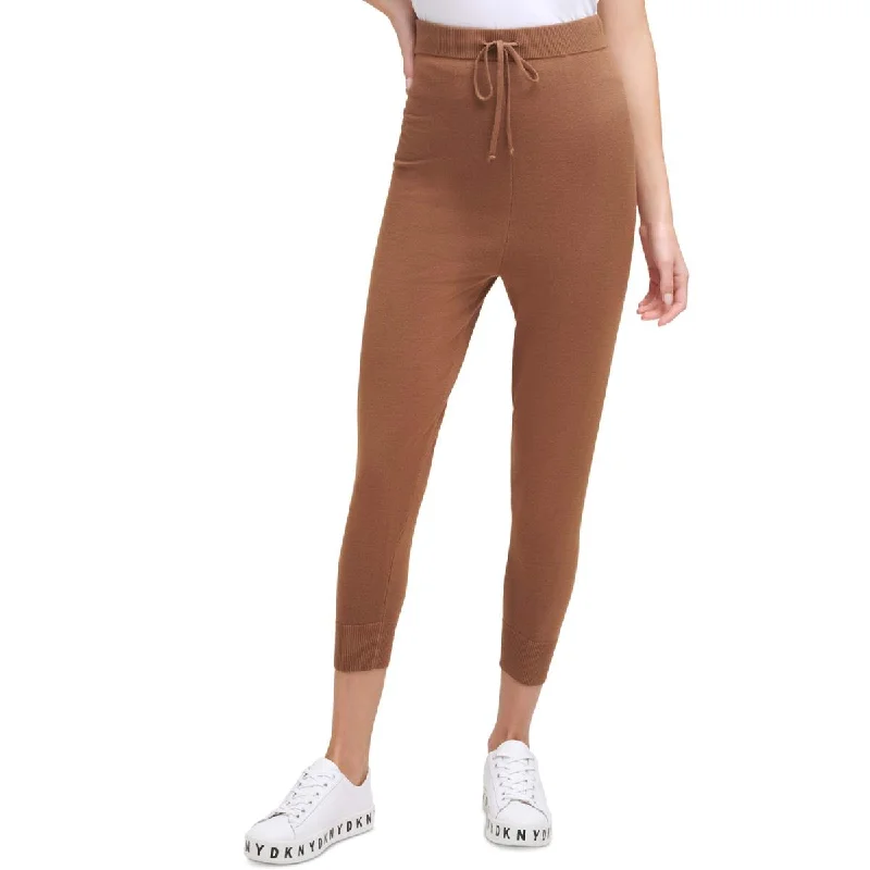 DKNY Womens Knit Drawstring Jogger Pants