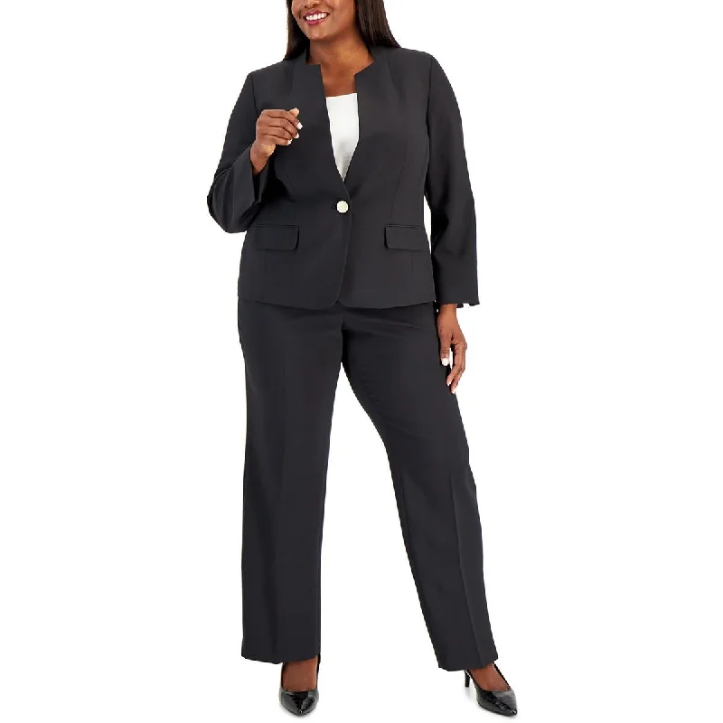 Le Suit Womens Plus Solid  Dress Pants