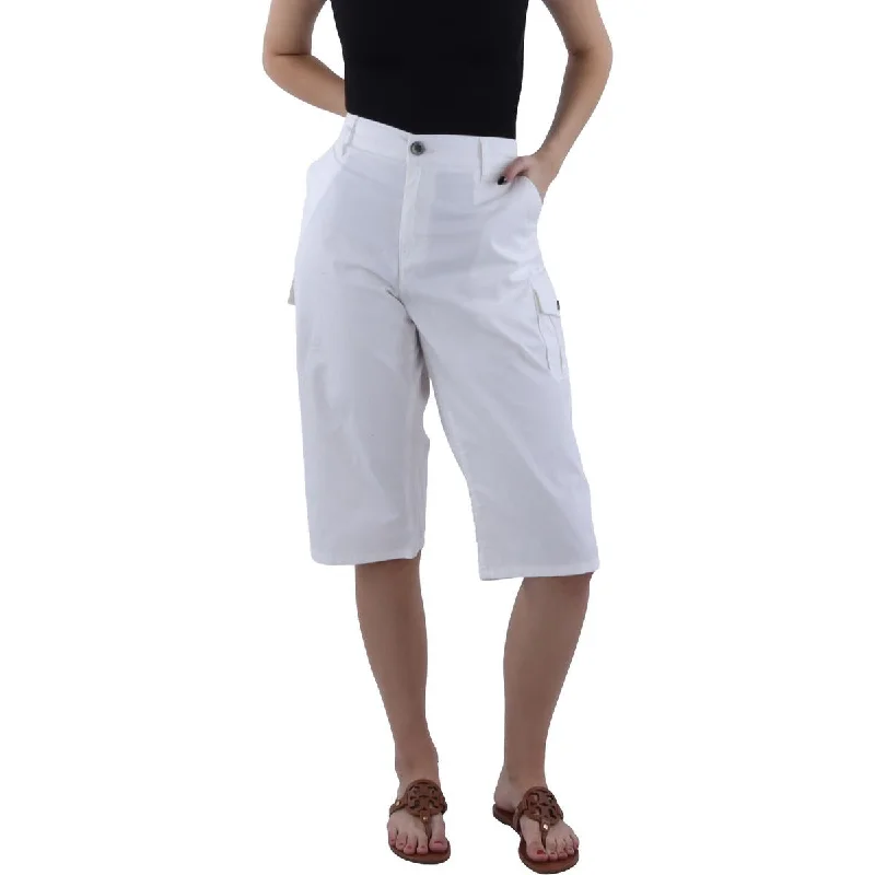 Lee Womens Mid-Rise Cargo Capri Pants