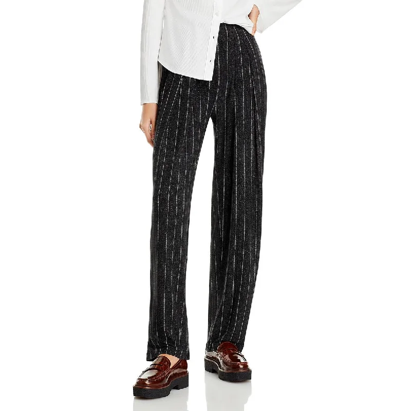 Norma Kamali Womens Tapered Pleated Trouser Pants