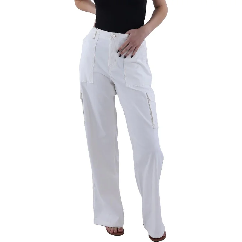 Sanctuary Womens High Rise Wide Leg Cargo Pants