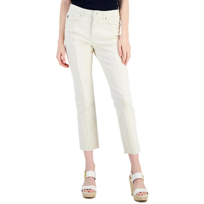 Tommy Hilfiger Womens Tribeca Cropped Straight Leg Ankle Pants