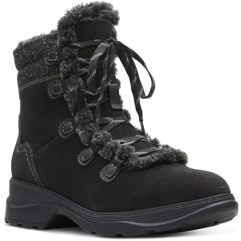 Clarks Womens Aveleigh Edge Suede Winter & Snow Boots