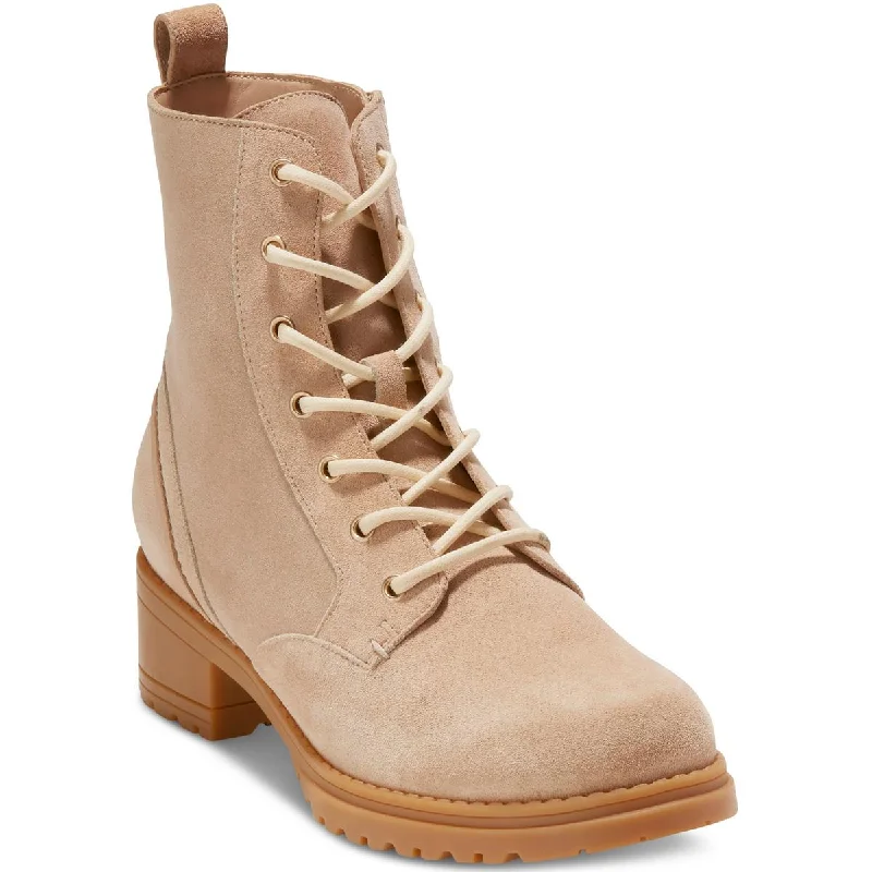 Cole Haan Womens Camea  Lugged Sole Zipper Combat & Lace-up Boots