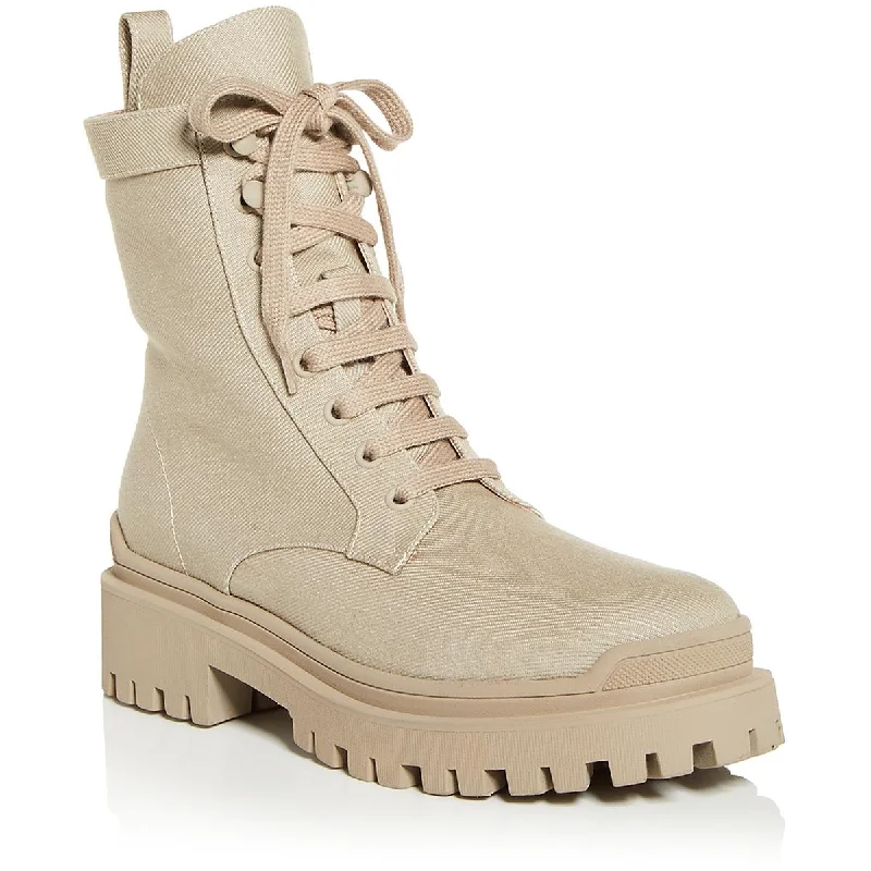 Ilio Smeraldo Womens Sulcer Lug Sole Moto Combat & Lace-up Boots