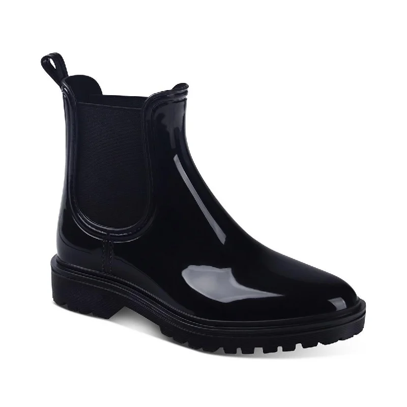 INC Womens Rylien Patent Pull On Rain Boots