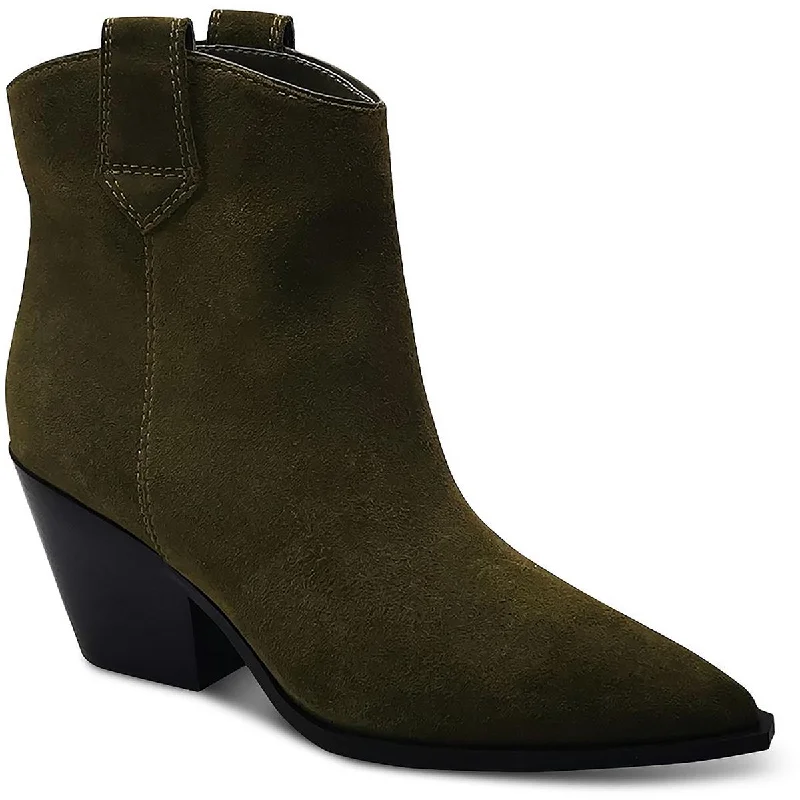 Kenneth Cole New York Womens Kara Suede Pointed Toe Ankle Boots