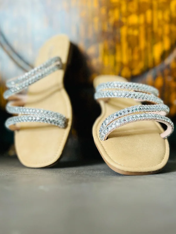 Kiowa Clear Rhinestone Strappy Sandal*