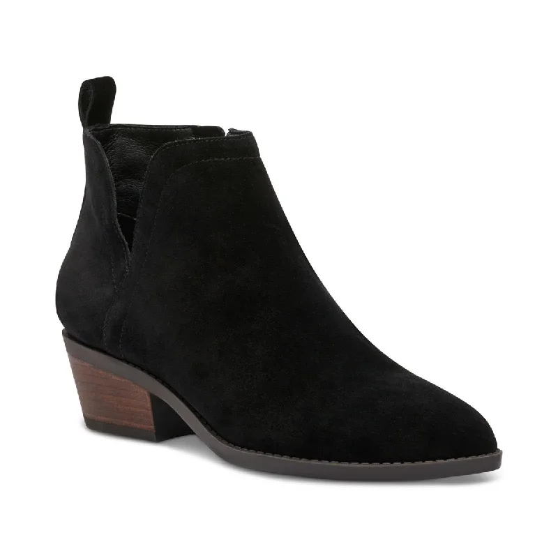 Lucky Brand Womens Fallila Suede Cut-Out Booties