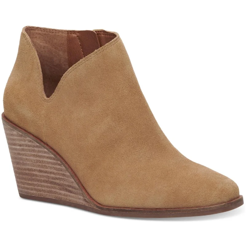 Lucky Brand Womens Melendi Suede Ankle Boots