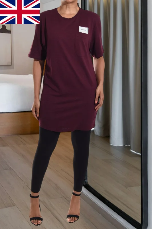 Maroon Long Length Tee