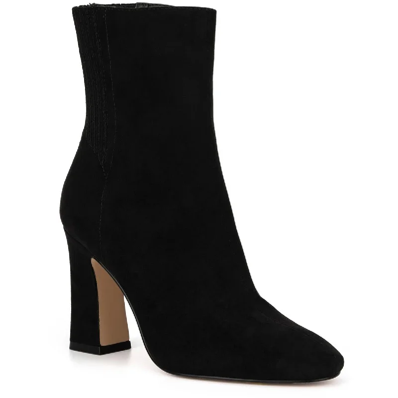 New York & Company Womens Faux Suede Stretch Ankle Boots