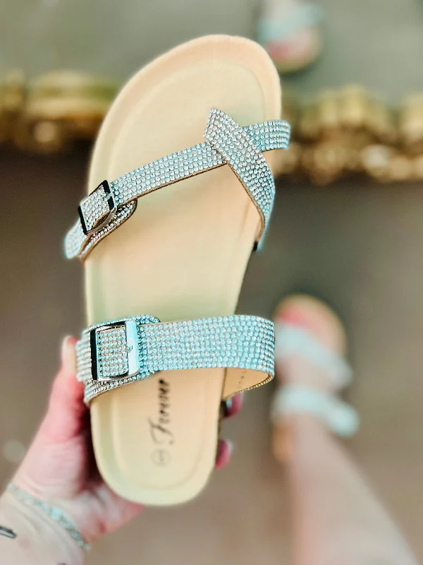 Rhinestone Toes Berkie Sandal*