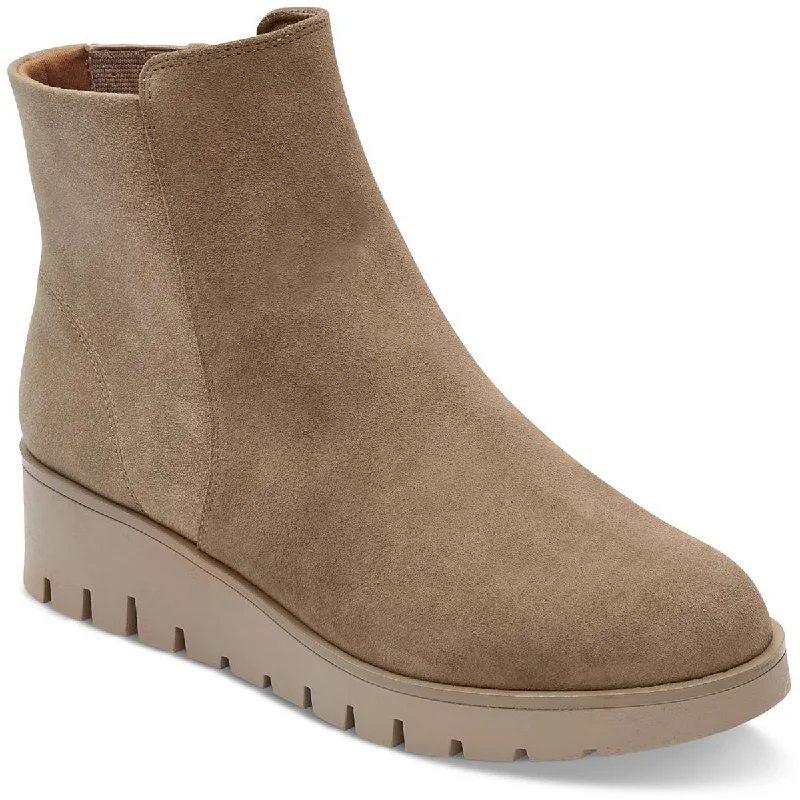 Rockport Womens Dania Suede Ankle Wedge Boots