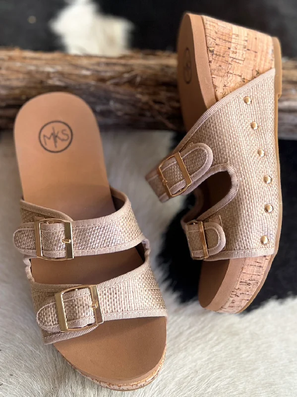 Say The Word Wedge Sandals*