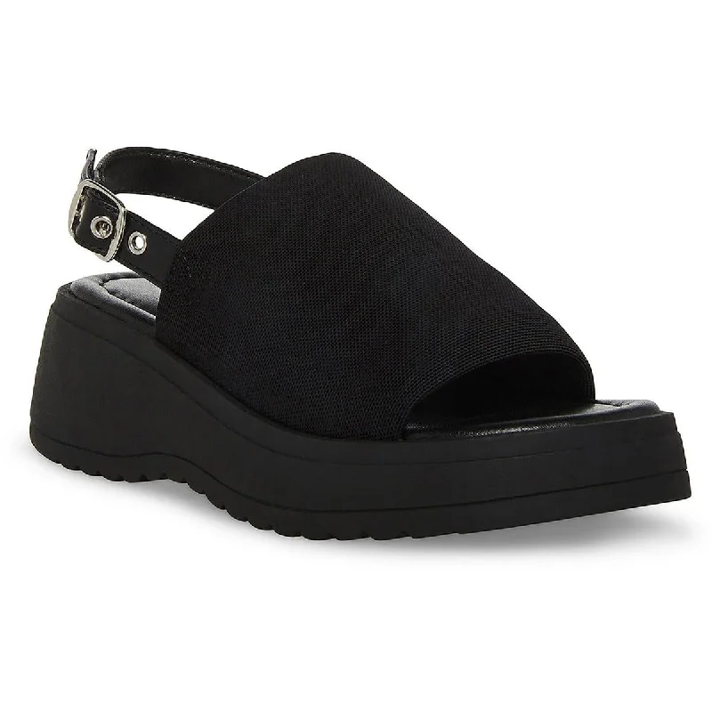 Steve Madden Girls JSlinky Buckle Chunky Ankle Strap