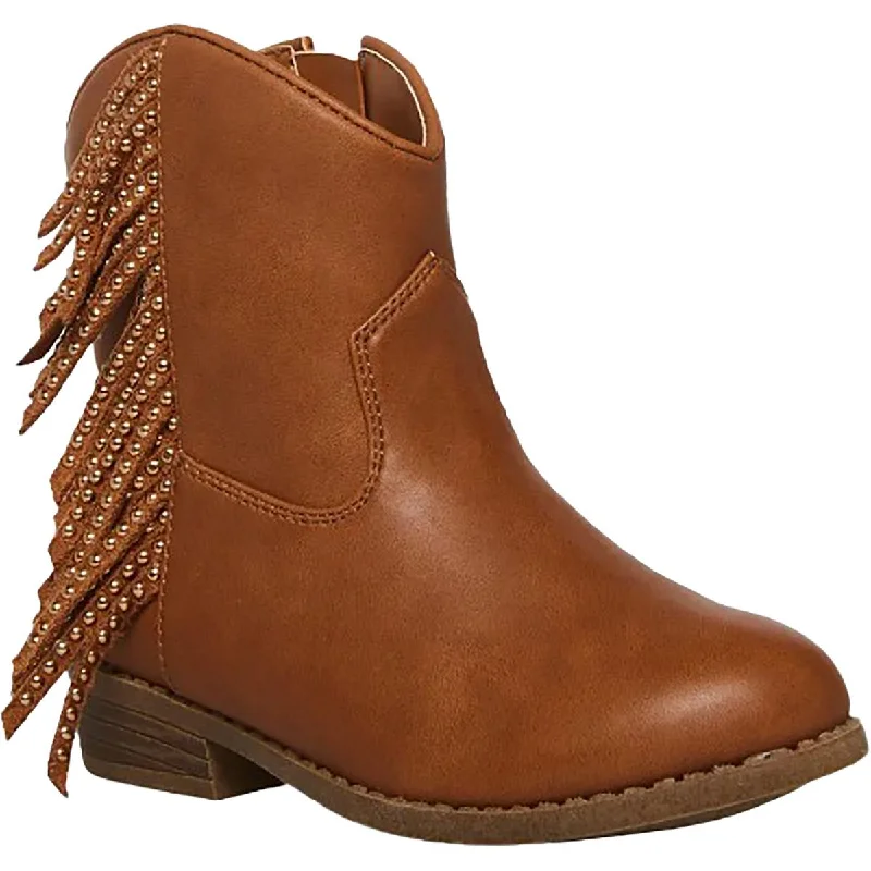 Steve Madden Girls Twillaa Fringe Mid-Calf Boots