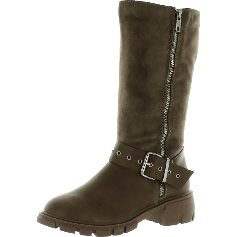 Steve Madden Girls Hollyy  Velvet Tall Mid-Calf Boots