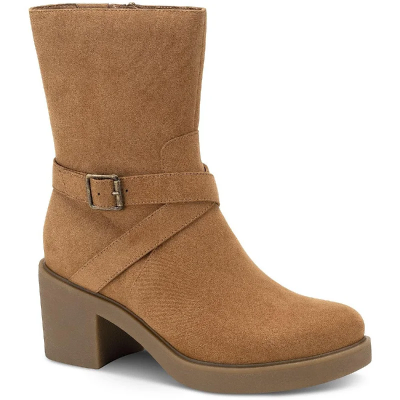 Style & Co. Womens Bessiee Zipper Round Toe Booties