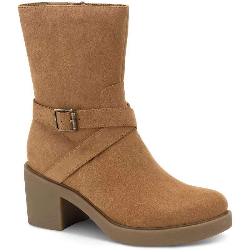 Style & Co. Womens Faux Leather Round Toe Booties