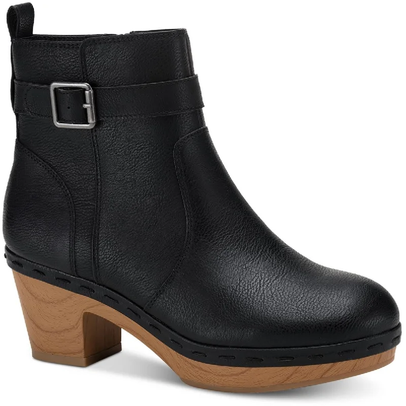 Style & Co. Womens Toryy  Faux Leather Clog Booties