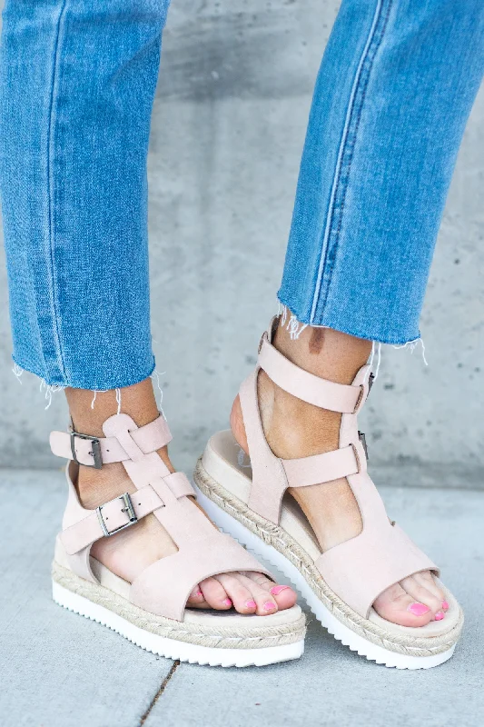 Cassius Platform Sandals Nude