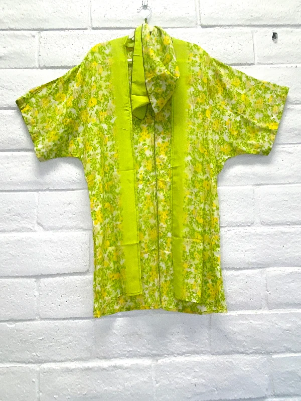 Midi Boho Kimono - Chartreuse Garden - One Size